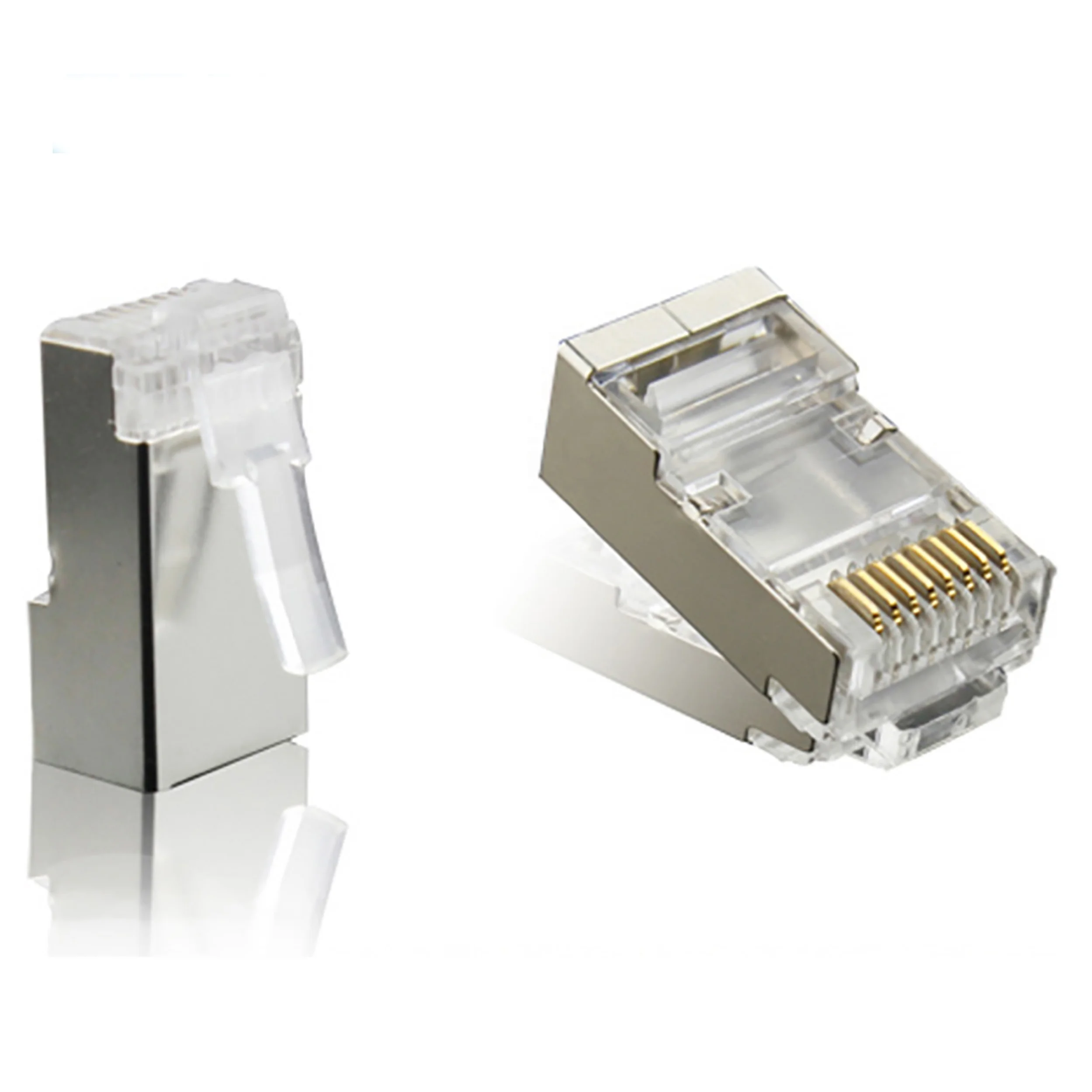 Высококачественный плоский Ethernet-Кабель STP Cat7 с покрытием из золота, соединитель RJ45, 32AWG