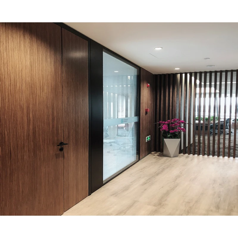 Flexspace 2023 new Fireproof metal frame partition wall, double glass partition for office partition with glass door