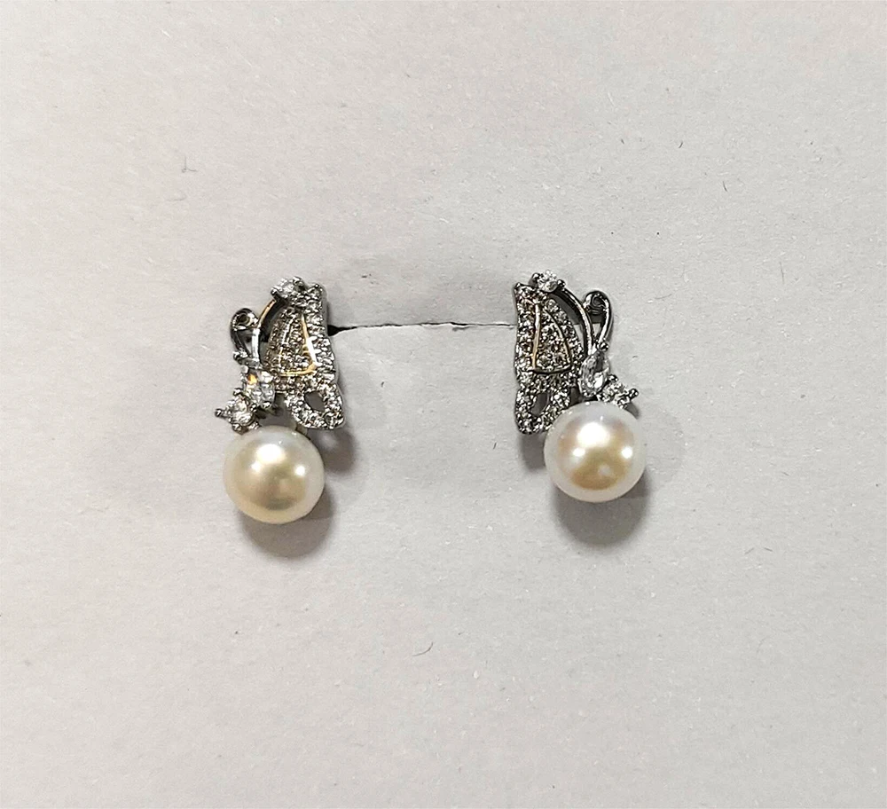 Wholesale Earrings In Bulk Jewelry Freshwater Pearl Earrings Set For Woman Ladies Fancy Fashion Stud Earrings