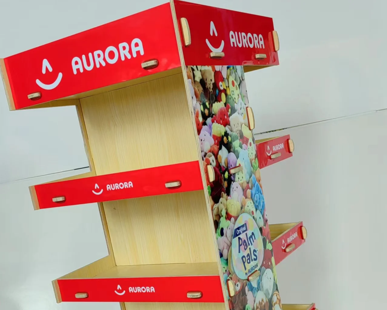 Hot Selling 4 Tiers Retail Cardboard Display Racks Floor Shelf Stand for Snacks