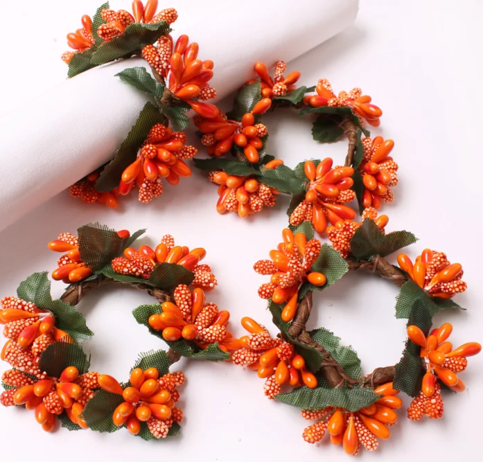 2024 hand making New napkin ring custom flower napkin rings for christmas festival