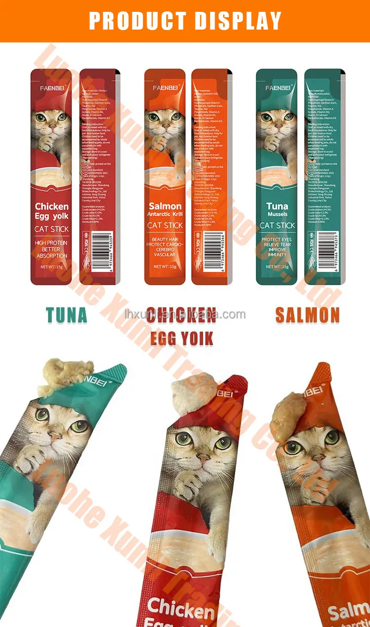 Hot selling Factory brand Cola Loca Pet treat wet food Cat Creamy Bar 15g Cat Liquid Snacks
