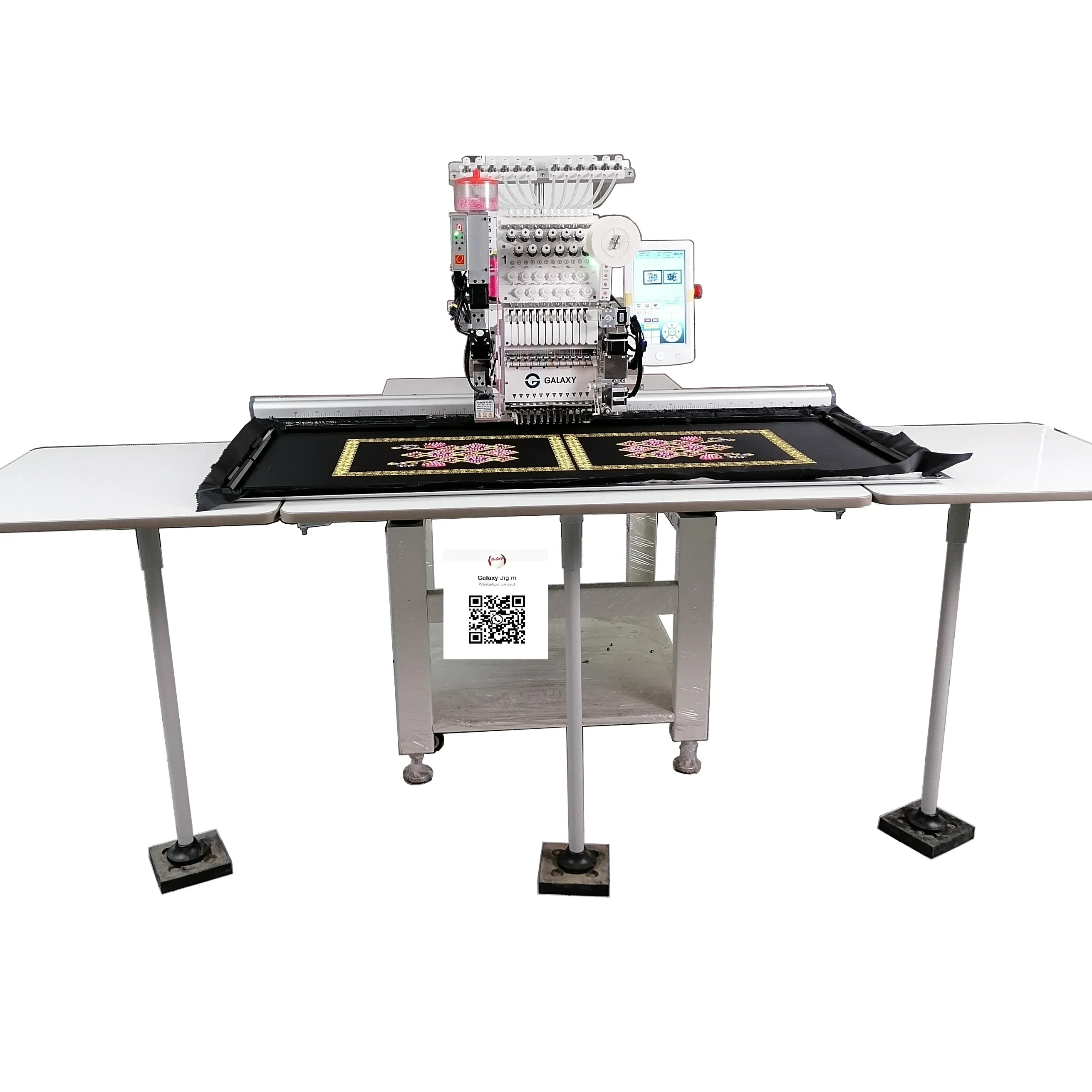 GALAXY HIGH SPEED 12/15 NEEDLES SINGLE HEAD 4 IN 1 SEQUINS + BEAD EMBROIDERY MACHINE