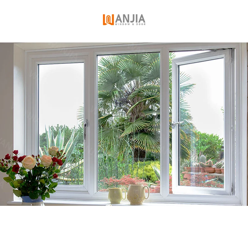 Custom house french design plastic vinyl windows upvc double glazed windows pvc casement windows