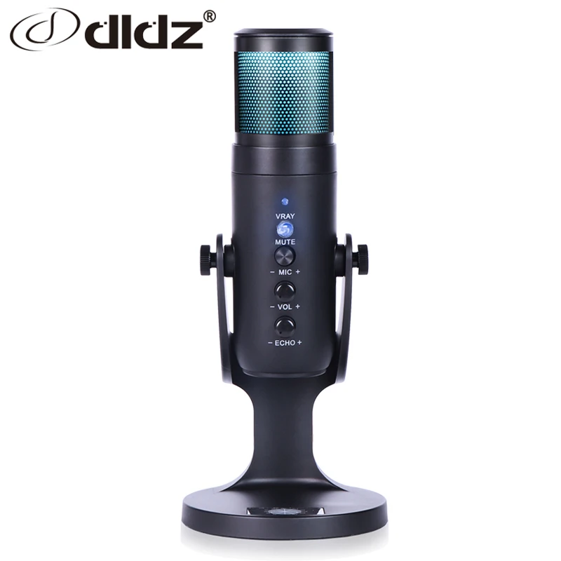  DLDZ Mic Typec игровой Студийный микрофон USB профессиональный конденсаторный для записи Youtube RGB ПК OEM Заводской Новый