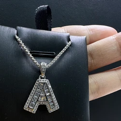 26 English Initials 18k Gold Plated Letter 18kgp Initial Icy Necklace Personalized Name Jewelry Large Initial Pendant