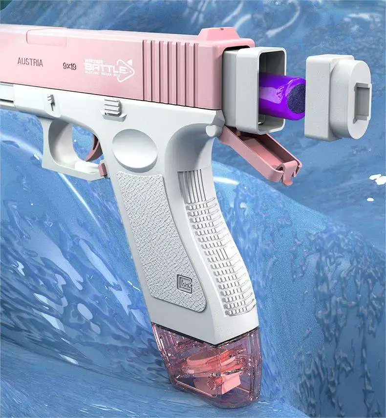 Summer Outdoor Toys Automatic Battery Powered Water Gun Unisex Electric Glock Toy Water Gun