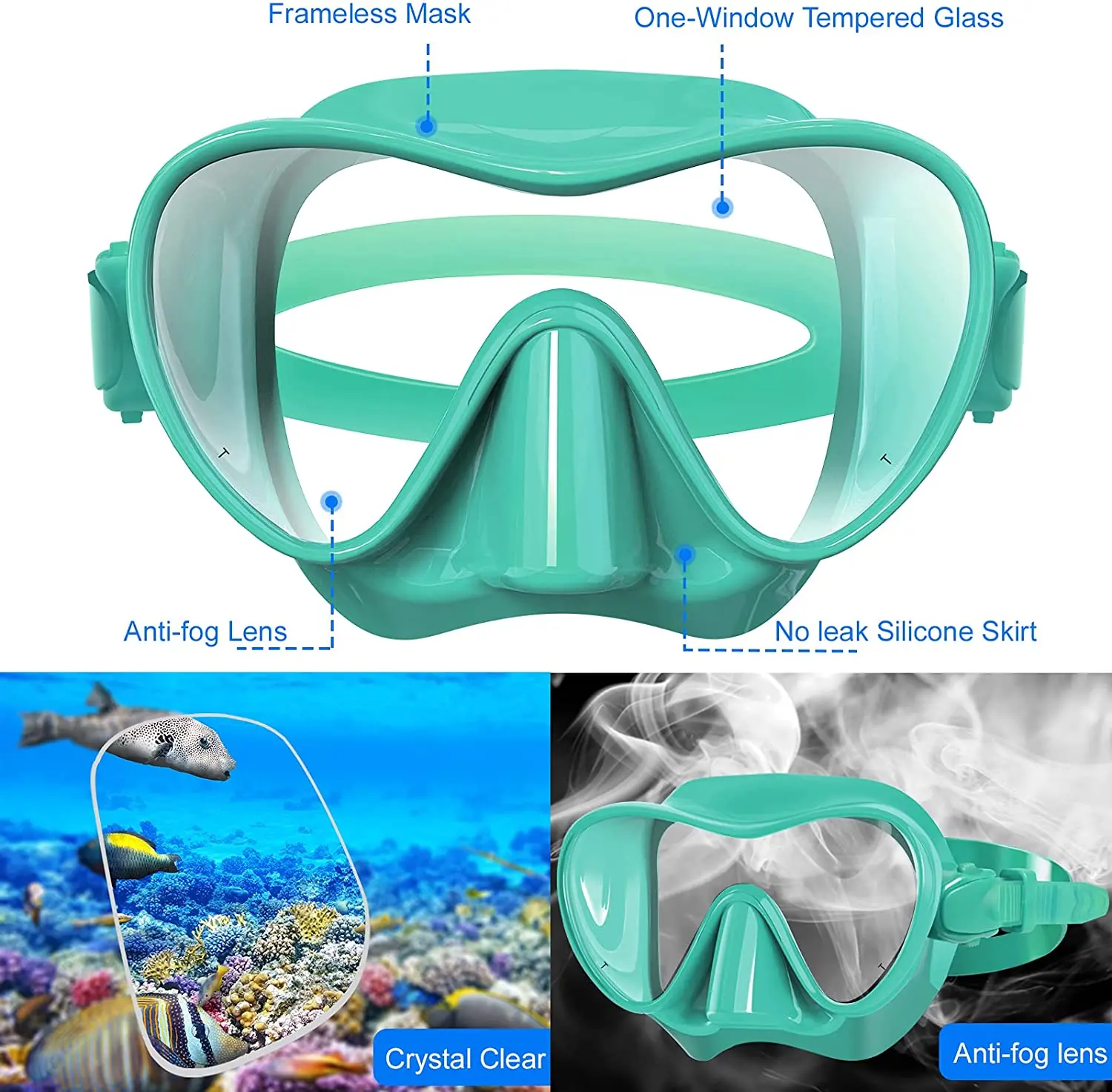 New Design Cheap Price Frameless Silicone Diving Mask Similar As Cressi
