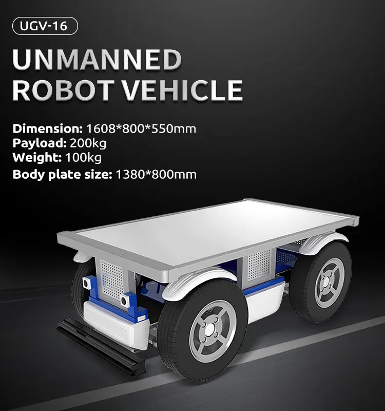 200kg payload Unmanned pathing warehouse delivery robot chassis RTK self-driving personal transportation robotic vehicle