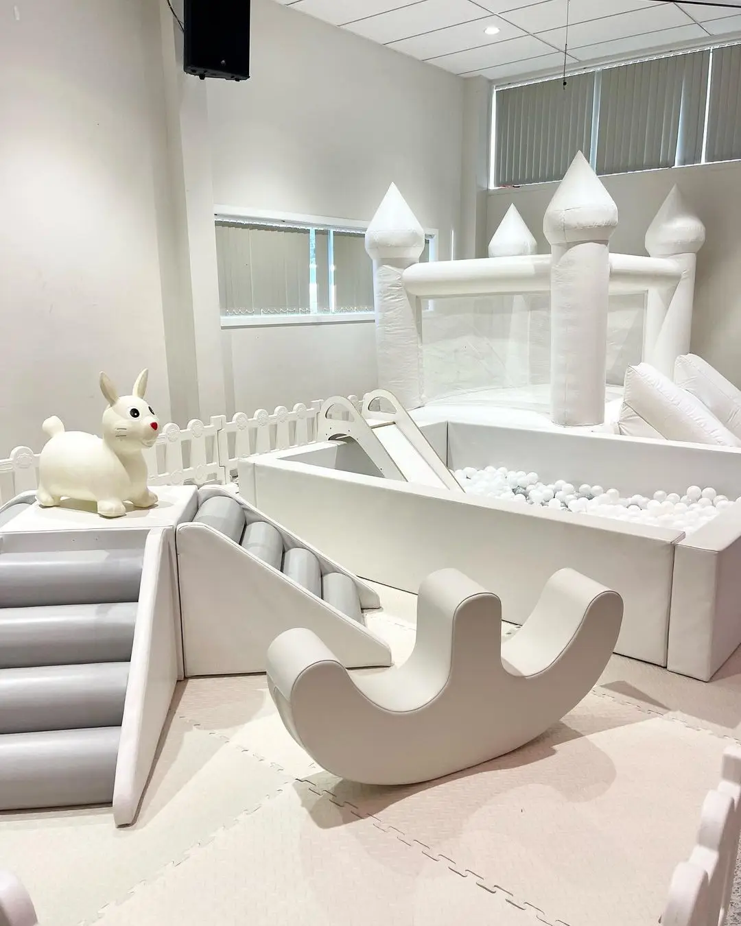 business set up indoor soft play rocker kids rocking toy party daycare