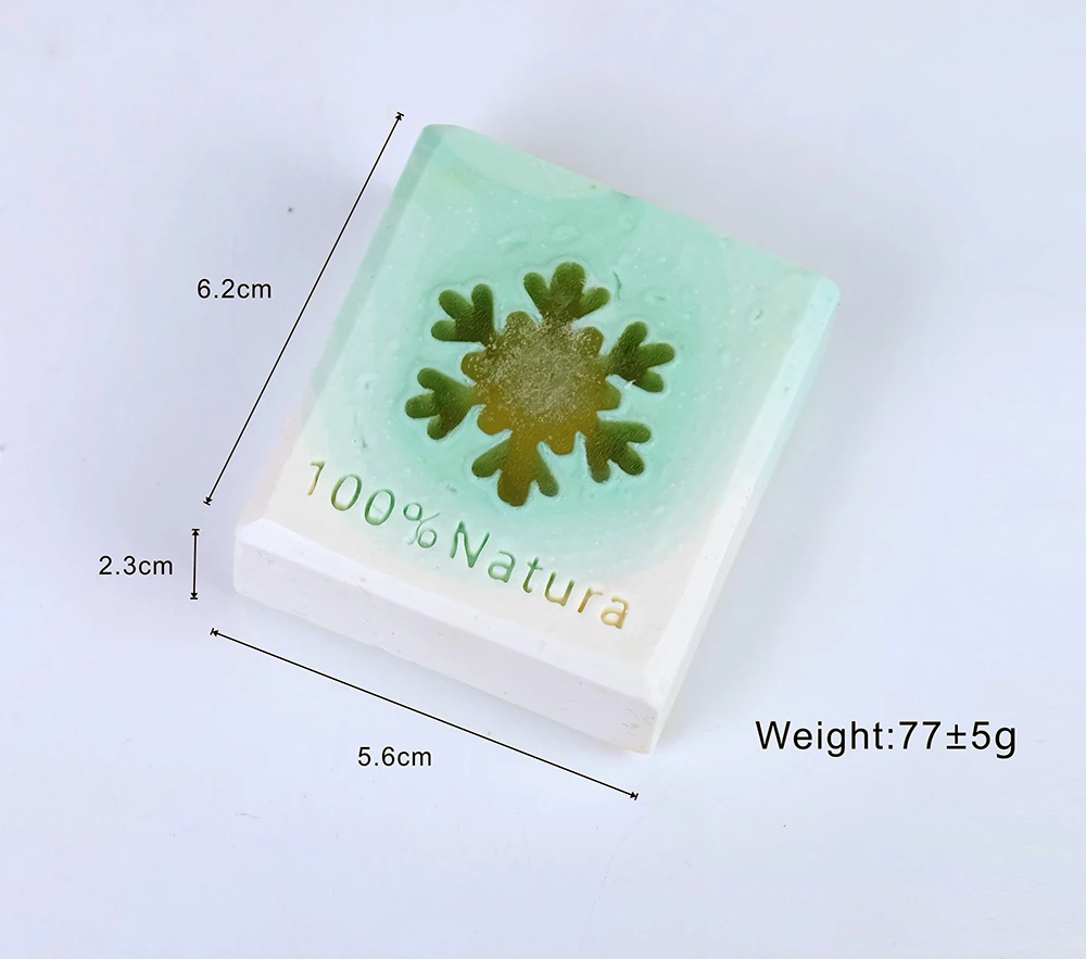 77g snowflake pattern christmas decoration gift skin brightening face wash soap