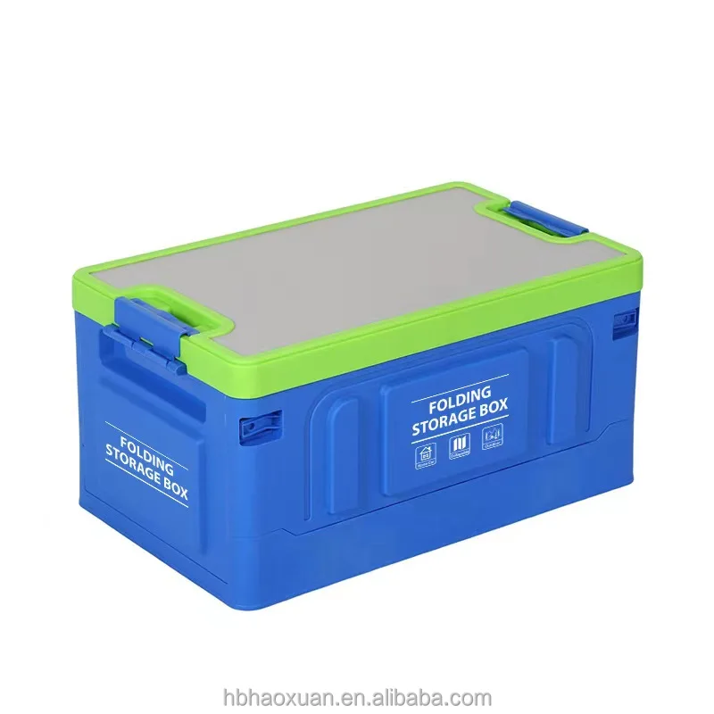 Foldable Storage Boxes Folding Camping Box Tourist Table Car Trunk Box Vehicle Supplies Fishing Accessories Plastic Container