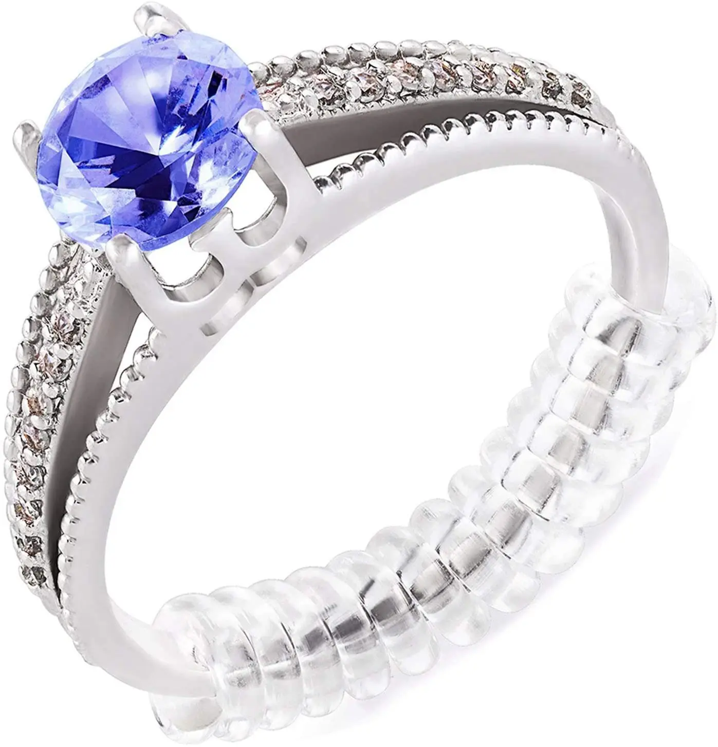 2022 New Ring Adjuster for Loose Rings 12 Pack 2 Sizes Ring Size Reducer Guard Holder Spiral Silicone Tightener Set