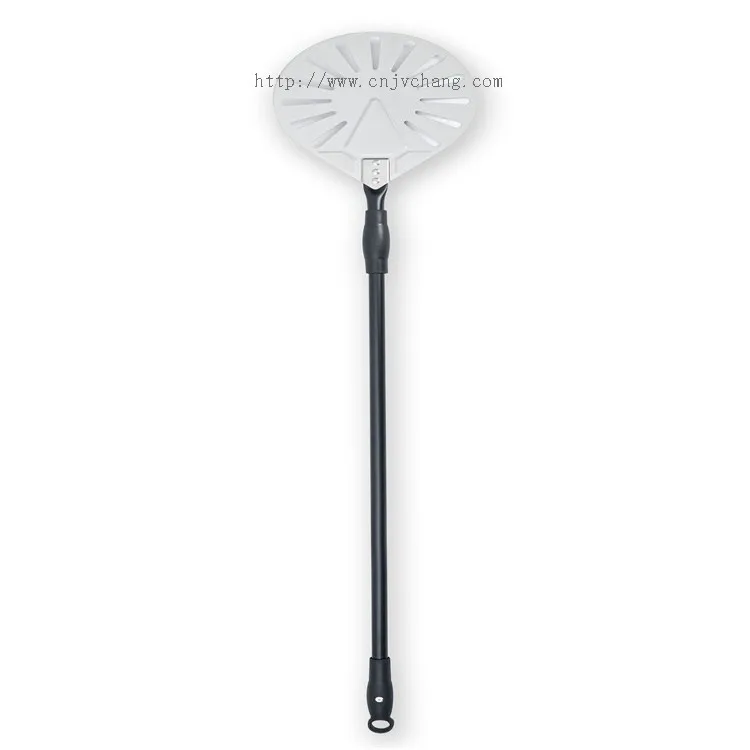 Italian Pizza Turning Peel Perforated Pressed Wood Shovel with Aluminum Handle For Kitchen Accessories