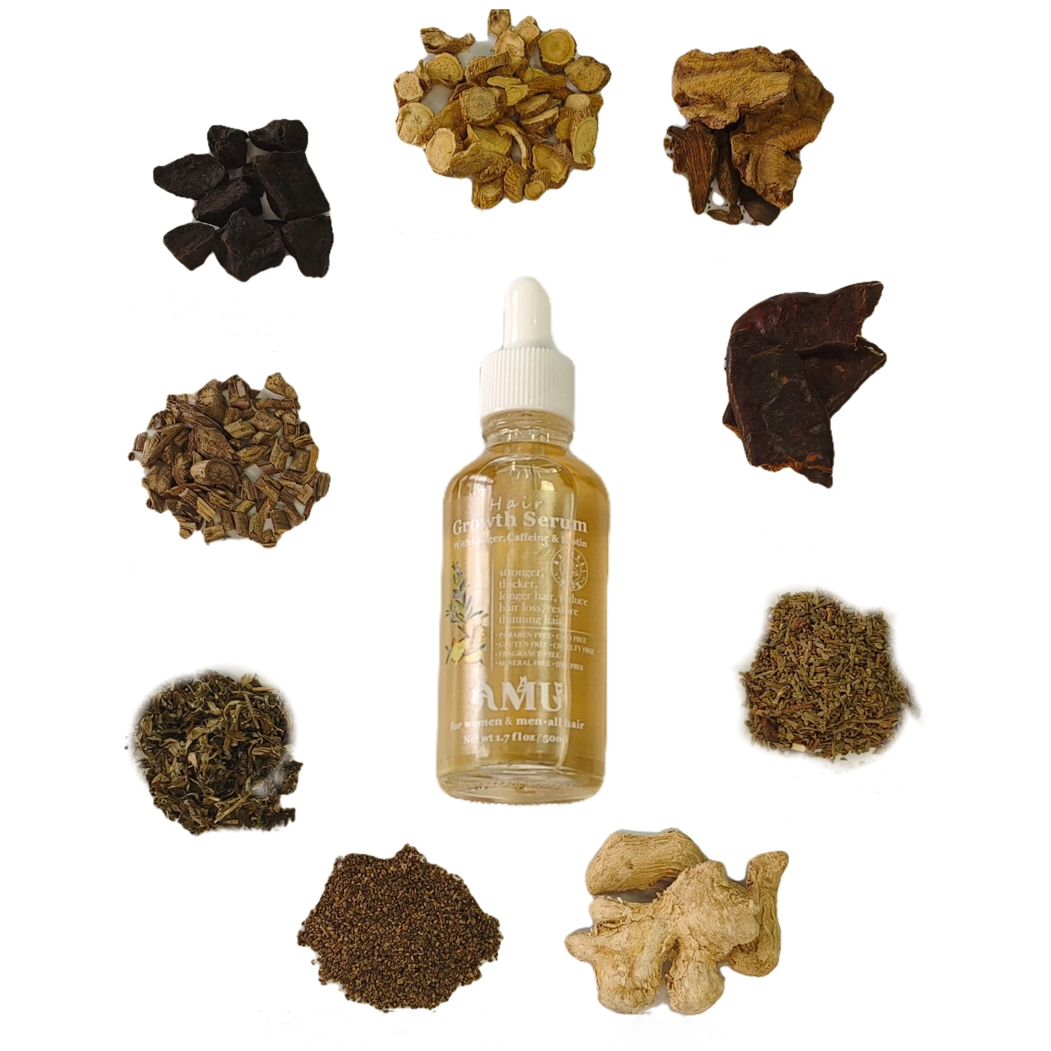 top seller organic ginger hair growth serum for men and women all hair types in stock