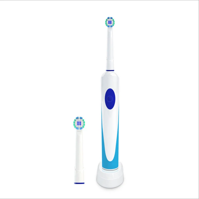 Cross Action Oral Care 2 Gift Brush Heads Free 2D Rotary Vibration Clean IPX7 Electric Toothbrush For Travel and Home