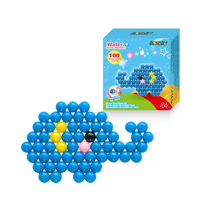 Plastic Water Fuse Beads For Animal Water mist magic bead For kids education Toy 100pcs water pva fuse beads