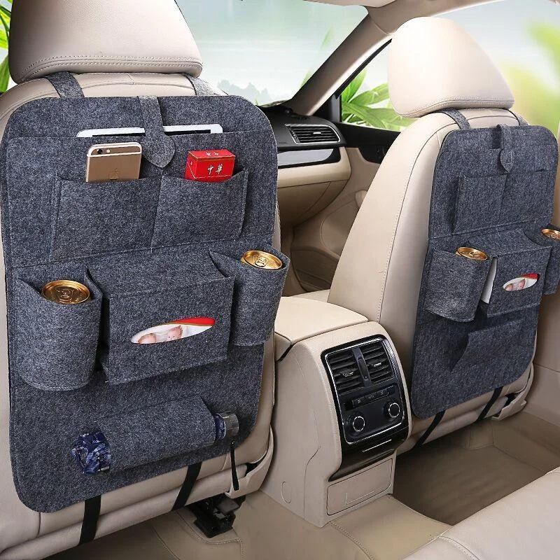 Felt car seat back storage bag Auto Car Backseat Organizer Car-Styling Holder Felt Covers