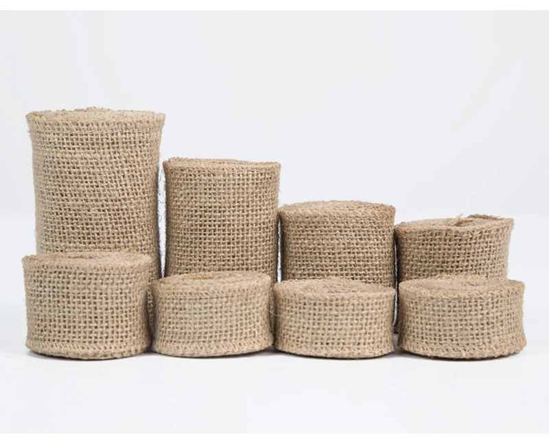 Burlap Ribbon Jute Ribbon Natural Vintage Jute Rope for Gift Wrapping Rustic Decorative Christmas Ribbon DIY Home Decor