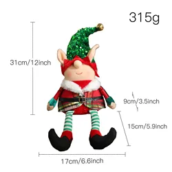 Factory OEM ODM christmas plush elf christmas hanging decoration plush toy