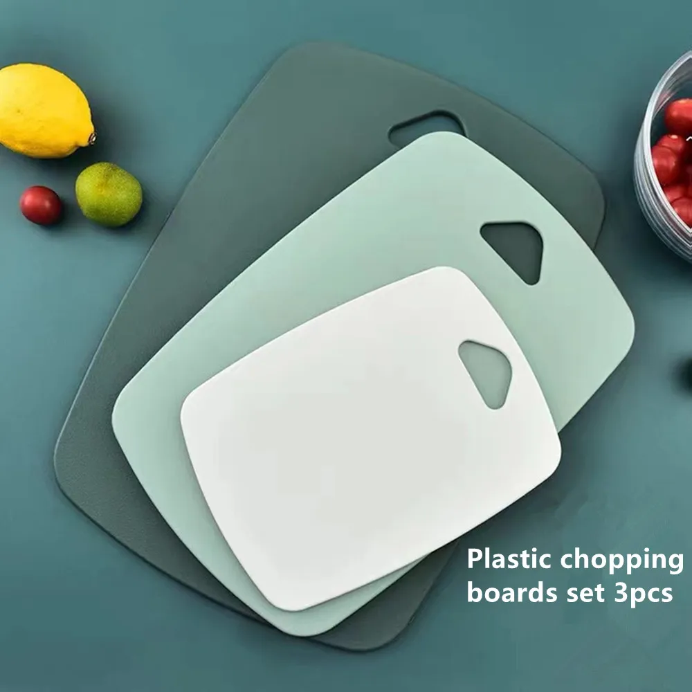 Portable Fruit Cut Board S M L Kitchen PP Chopping blocks Plastic Classification Cutting Board 3-piece Set