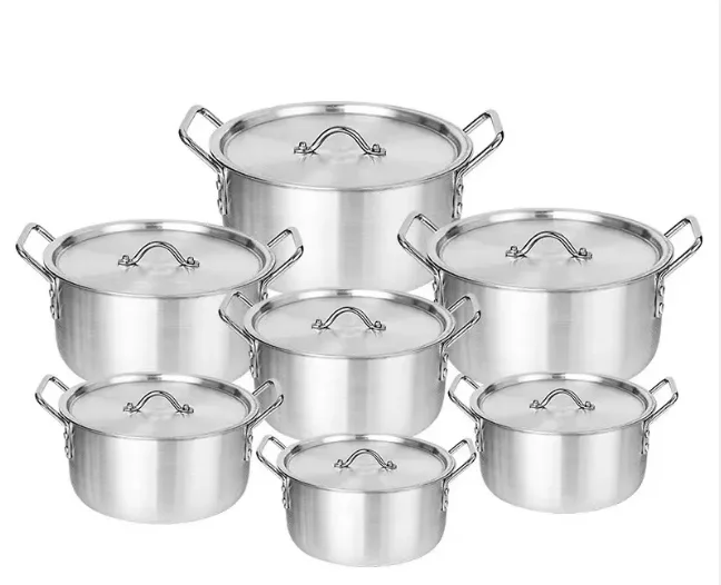 Hot selling 7pcs aluminium kitchen cookware set classic multifunction cooking pot sets