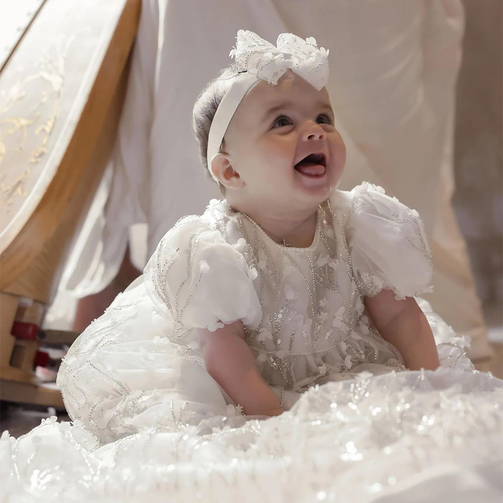 Pageant Infantil 1st Birthday DressBaby Girl Baptism Clothes Toddler Party baby girl baptism dresses for a 6 months old baby