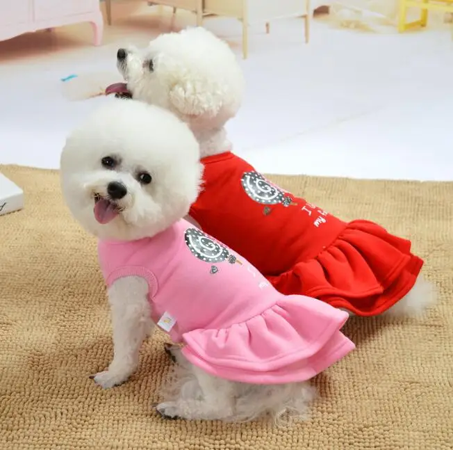 wholesale custom dog pet clothing lovely small dog skirt for girls pet dresses