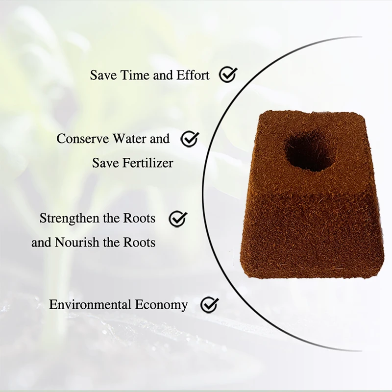 80Pc/box Tall Coco Grow Blocks Greenhouse Gardening Soilless Cultivation Compression Base plants Growing Flower Pots