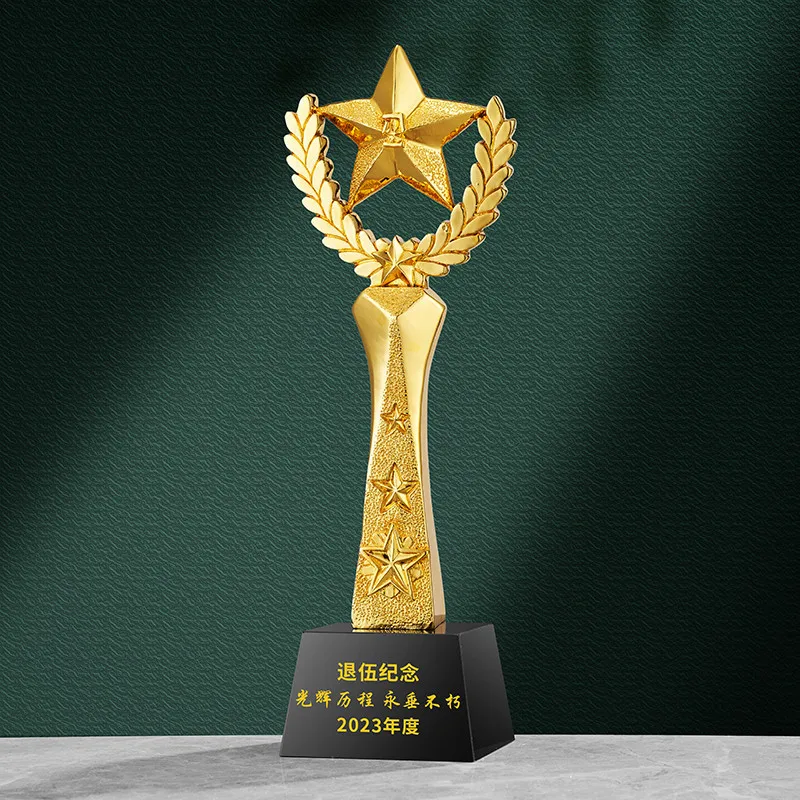 Hot Sale High Quality Wholesale Crystal Artifact Custom Soldier Retirement or Graduation Statue Gift