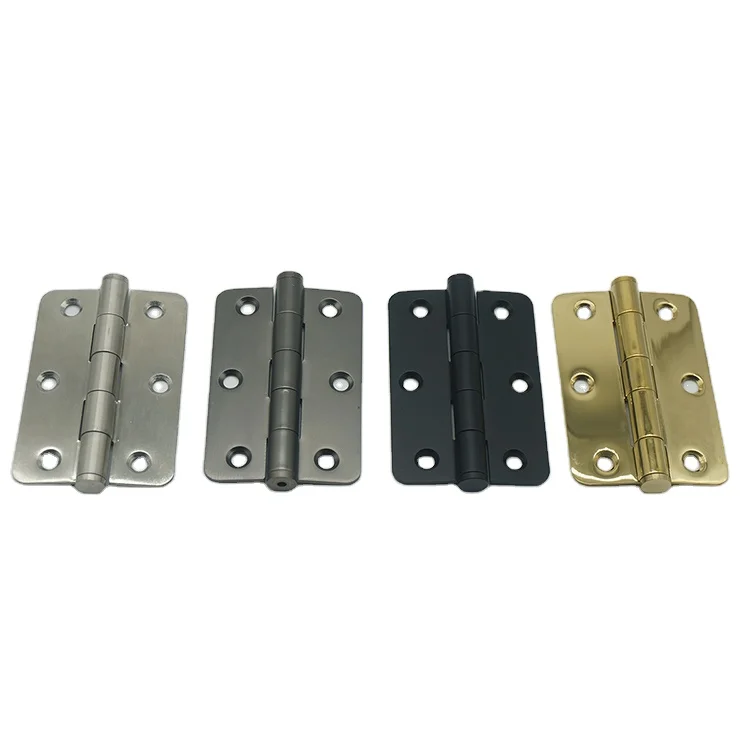 Round Stainless Steel Plain Joint No Ball Bearing Butt Door Hinge