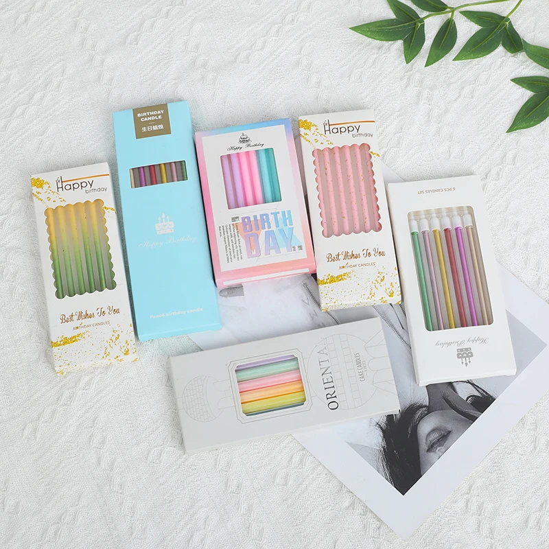 Manufacturer Multicolor Birthday Candle with Bracket Atmosphere Cake Candle Event Party Creative Supplies Wedding Party Decora