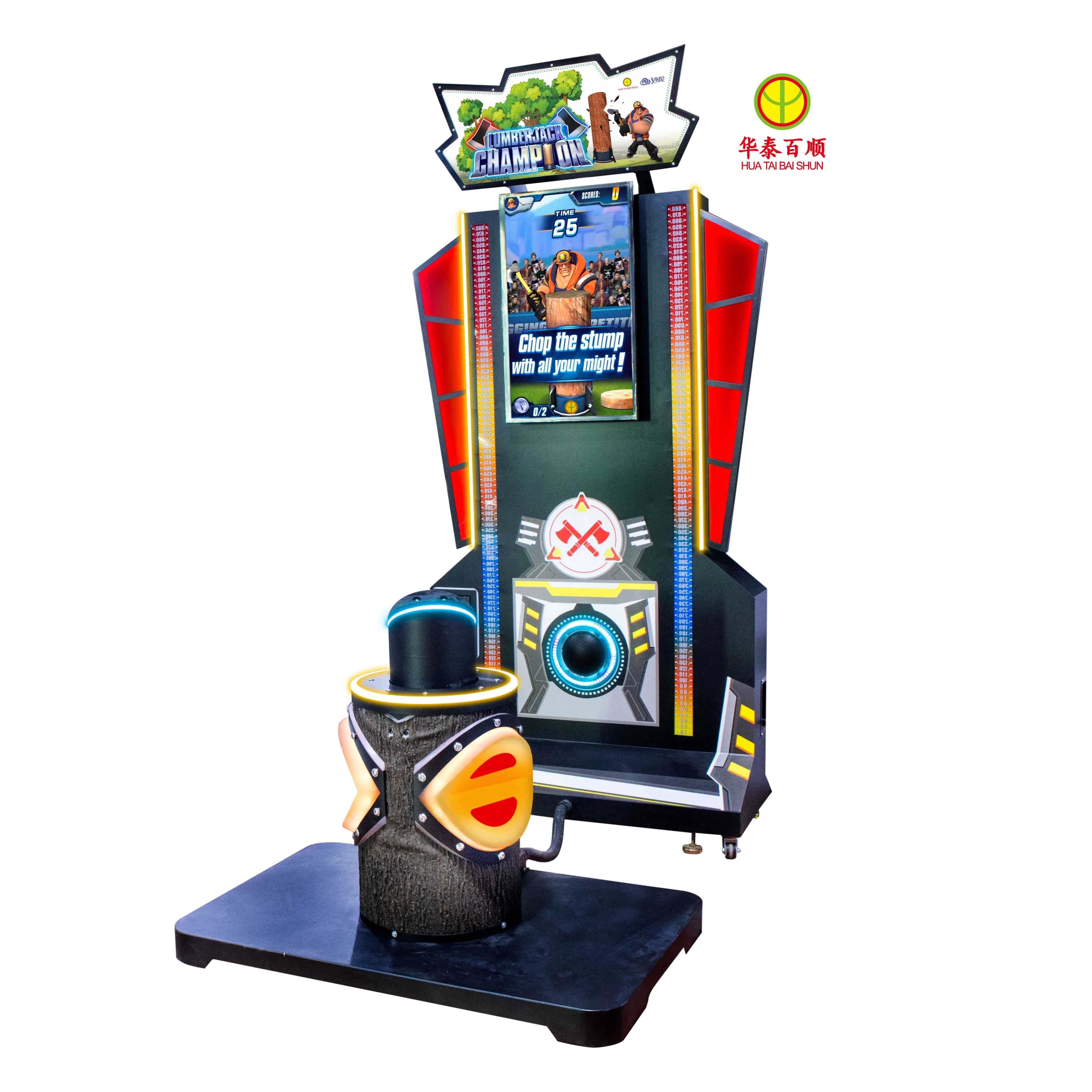 Simulator Strength Competition Lumberjack Champion Game Machine Original created Axe Cutting game Simulator Arcade games machine