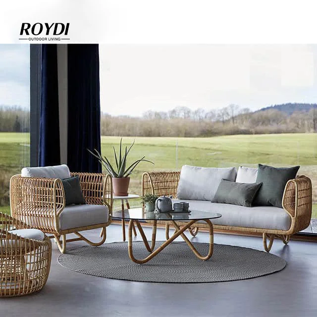 Roydi Rattan Modern Garden Sofa Set Garden Sets Outdoor Furniture Lounge Garden Sofa Rattan Furniture Outdoor Sofa Set Aluminium