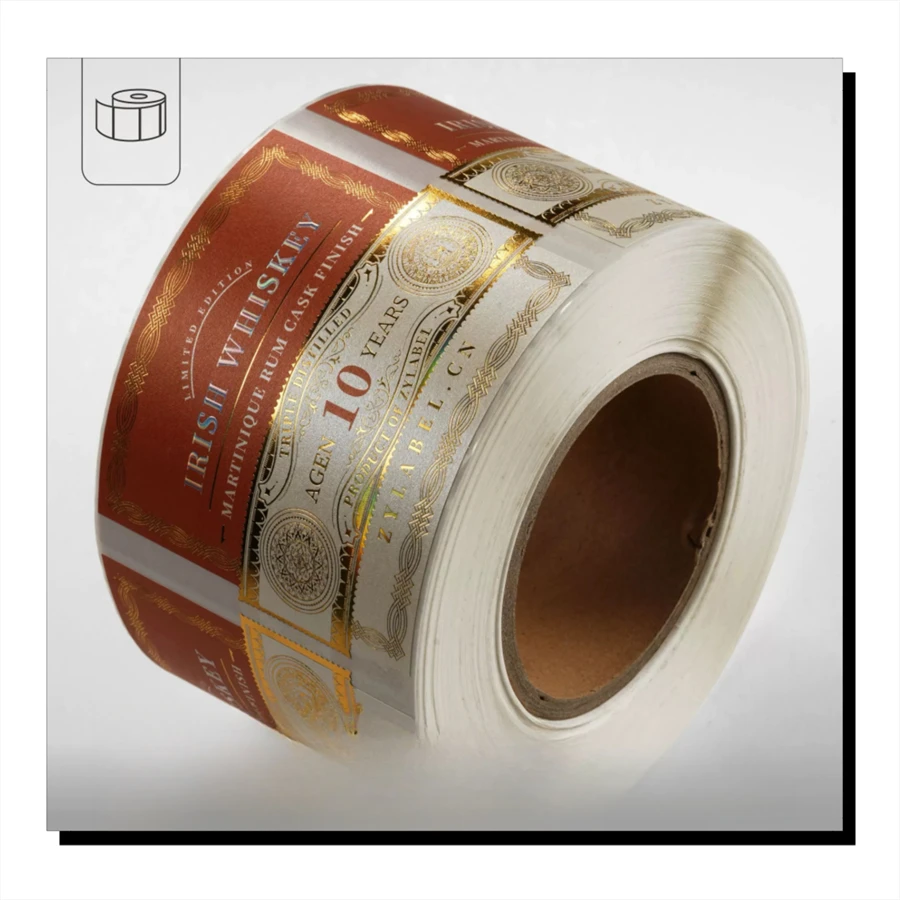 Custom Adhesive Sticker Roll Packaging Labels Rectangle Shape Skin Care Essential Oils Express Photo Frames Wigs Color Printing