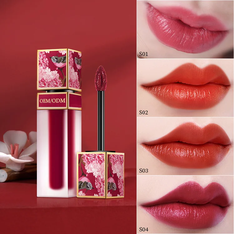 Wholesale Customised Liquid Lipstick Makeup Unique Long Lasting Cute Private Label Bulk Red Matte Lip Glaze Lip gloss