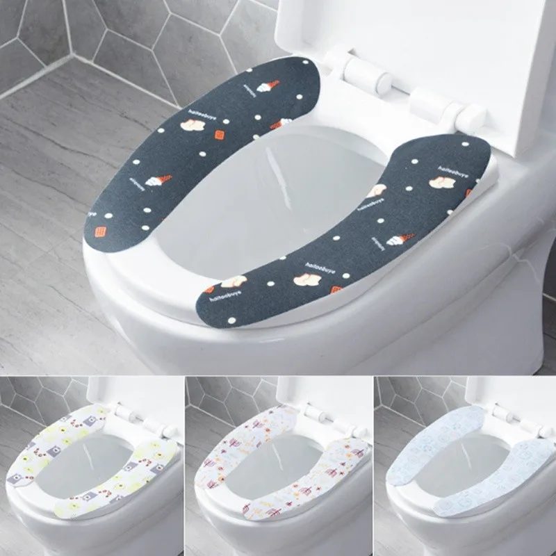 Orange Forest Reuseable Toilet Seat Bathroom Mat Cover Home Health Sticky Pad Closestool Lavatory Cushion