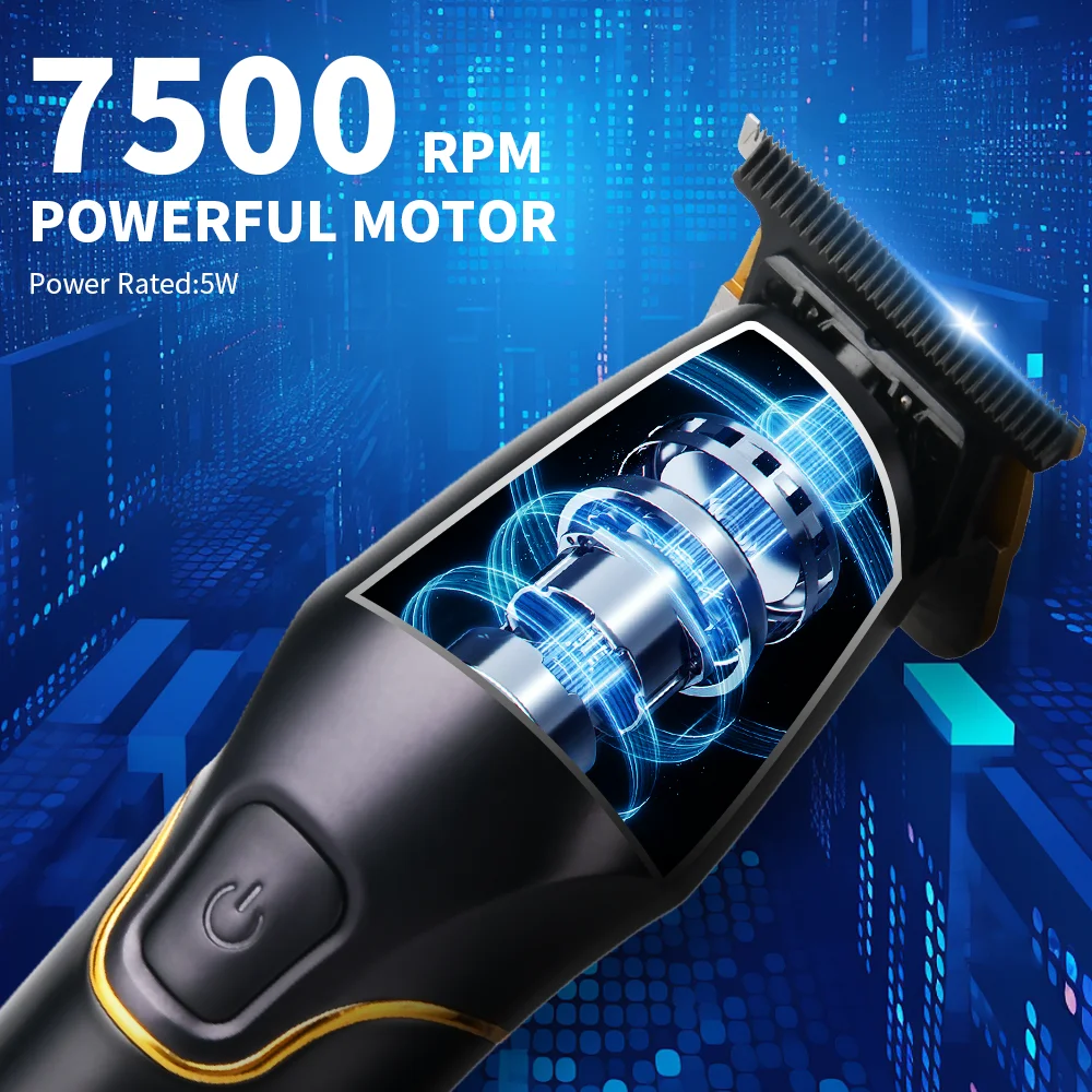 PRITECH ceramic mens hair trimmer lithium battery rechargeable hair clipper