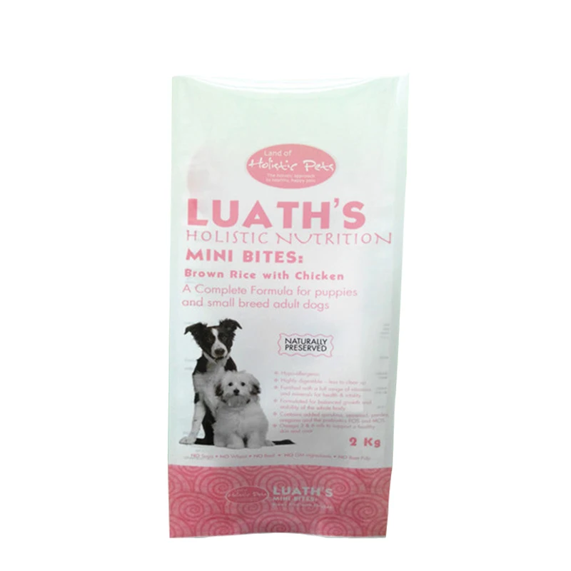 
Custom printing logo resealable dog food packaging bag treats snack package 