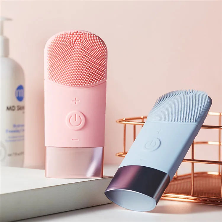 Private Label Skin Care Face Brush Sonic Vibration Deep Pore Cleansing Washer Blackhead Silicon Brush Face Cleaner