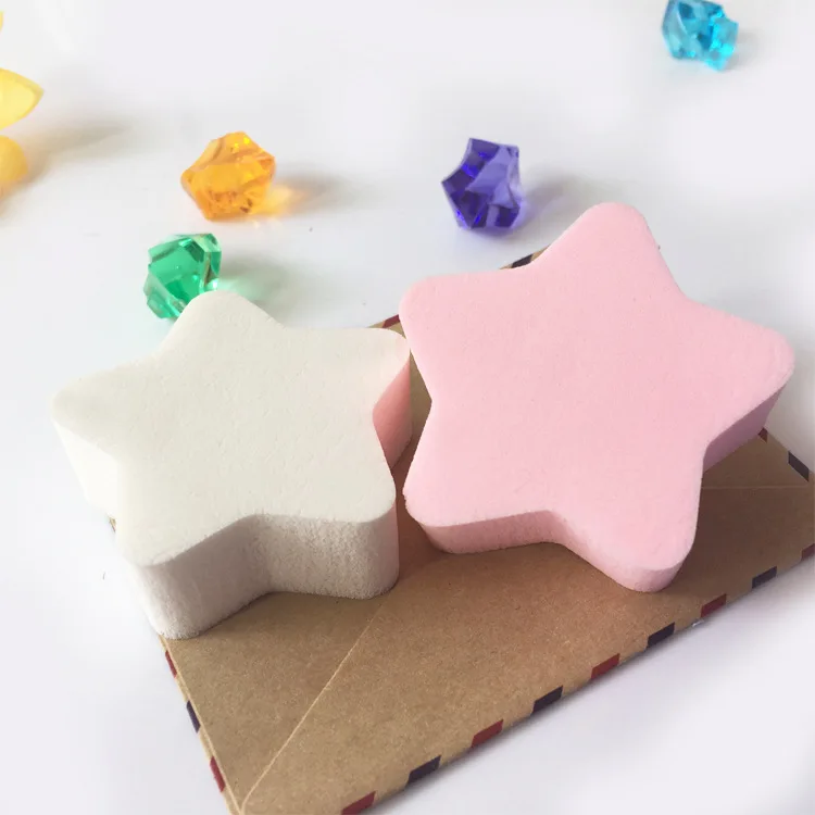 
star shape natural beauty makeup sponge powder puff double sided la girl cosmetic tool 