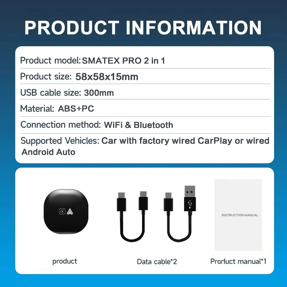 Carplay Ai Box Carplay AI Box Device for Car with Netflix YouTube 2+32G, Supports Original Car with Wired Carplay