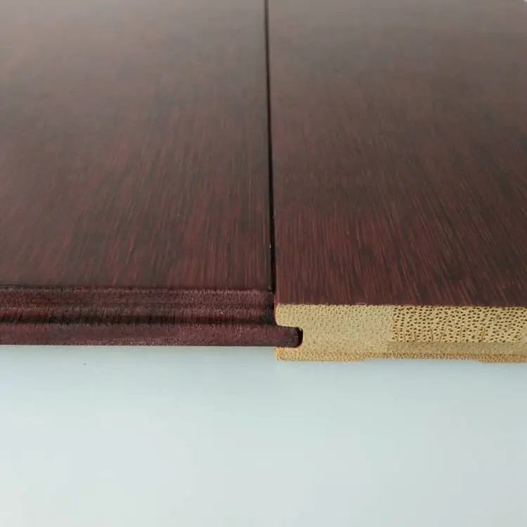 GOLDEN PINE HDF Latest Design 14mm Flat Red Color Solid Hardwood Lock Waterproof Bamboo Wood Flooring