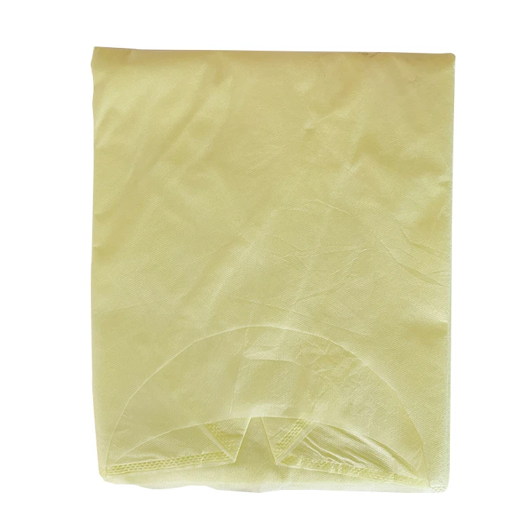
Biodegradable wholesale customized professional disposable yellow isolation gown 