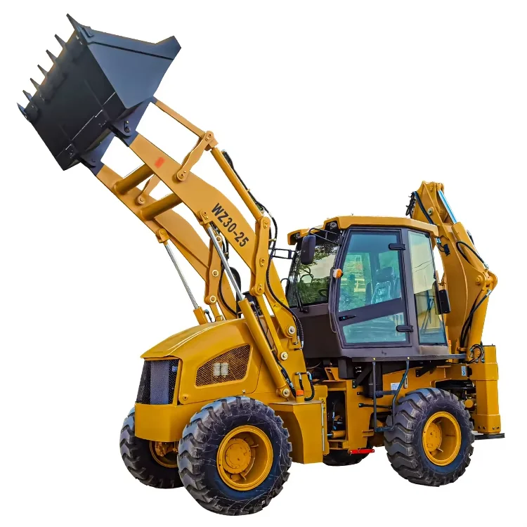 Articulated frame 4WD 8 ton  backhoe loaders WZ30-25 digging excavator wheel loader construction machines mining mine mineral