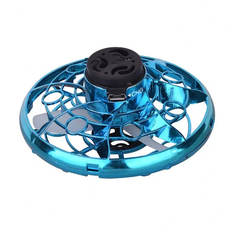 Juguetes Voladores LED Finger Fidget Drone Hand Control Spinning Top Mini Rotate Dron Tricked-out Gyro UFO Spinner Flying Toy