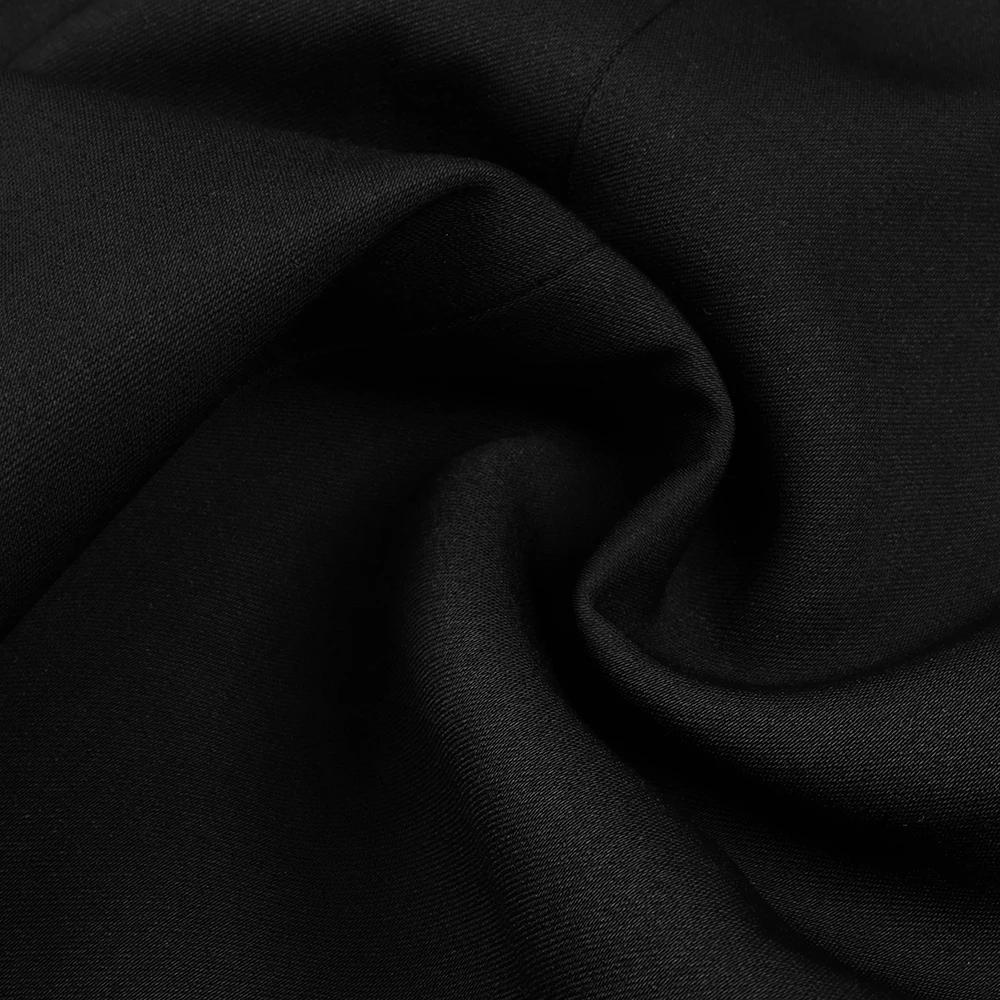 Elegant Black Evening Dress With White Large Collar Backless Ruffle Sleeve Casual Party Dress Women 2023