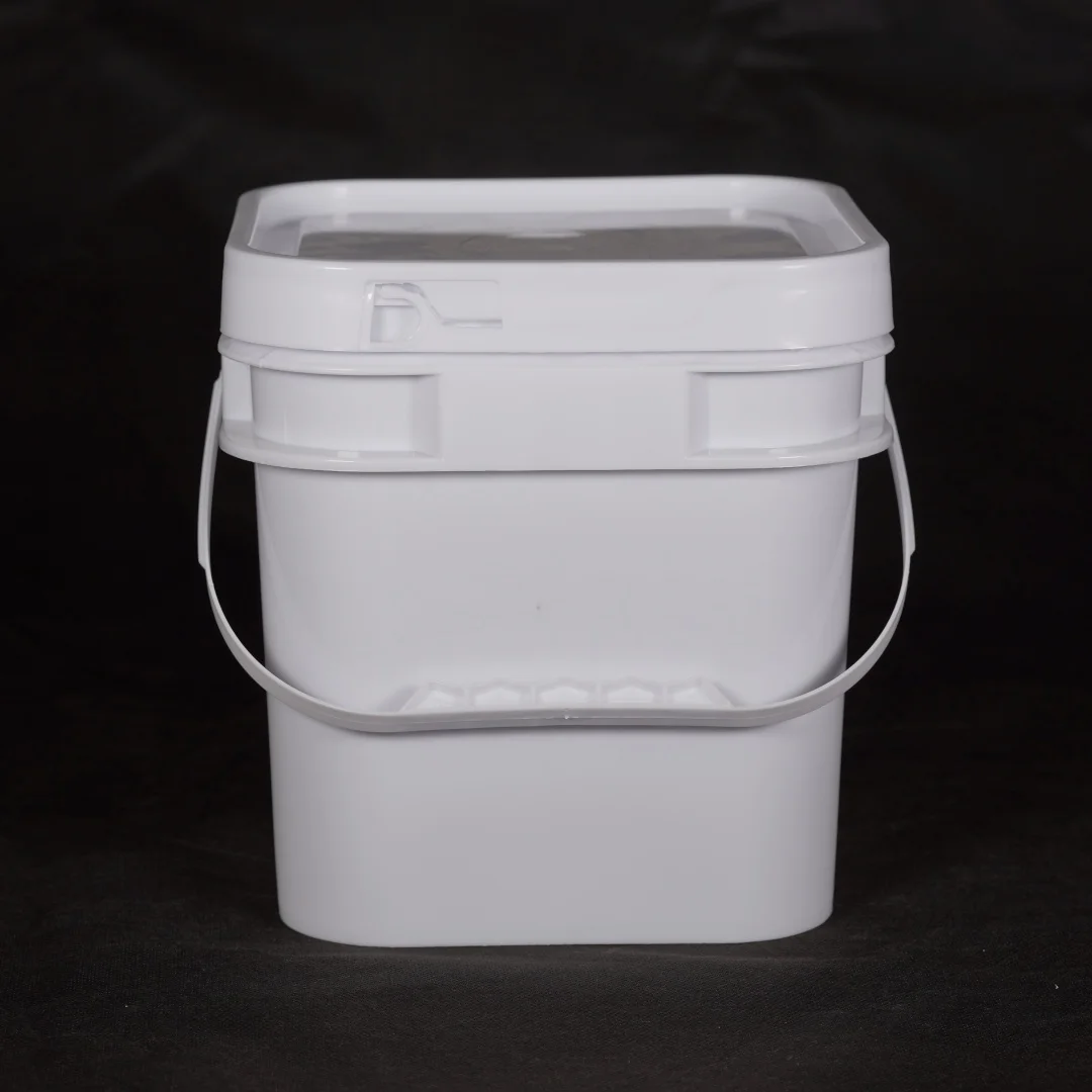 Factory Wholesale Custom Food Grade 10L Square Plastic Bucket with Lids for Packaging Foods