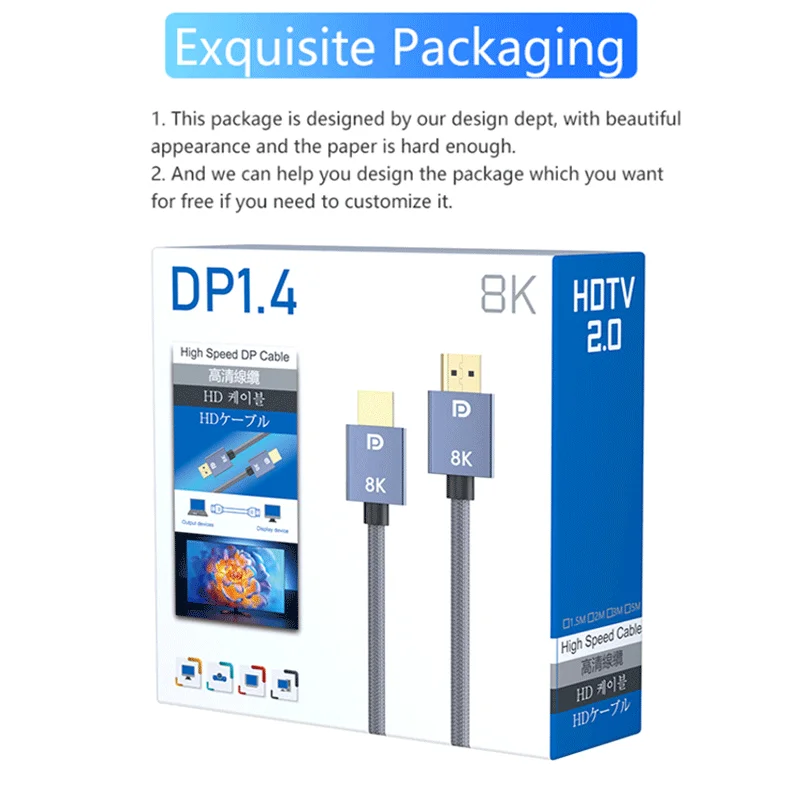 Новый дизайн DisplayPort из алюминиевого сплава Veggieg DP-DP 1 4 В для кабеля дисплея совместимый игровой