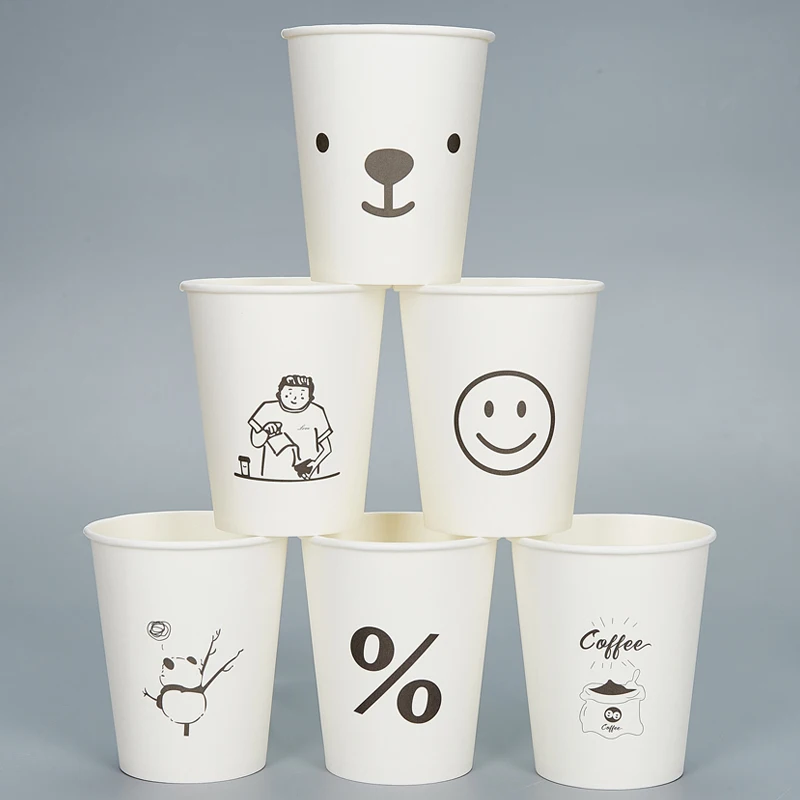 Low MOQ  Food Grade PE Coated Raw Material Paper Cups Custom Printed Paper Logo Cup For Business